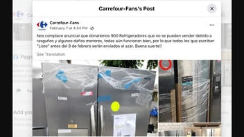 Verificación de Datos: La Empresa Carrefour NO Regala Refrigeradores - Es Una Estafa