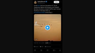 Verificación de Datos: Este vídeo NO muestra un bombardero B-2 Spirit volando sobre Gaza