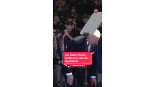 Verificación de Datos: Un Vídeo NO Muestra Al Presidente Joe Biden Sentado En Una Silla Que No Existe