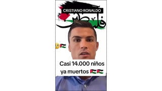 Verificación de Datos: Cristiano Ronaldo NO Grabó Un Vídeo Ofreciendo Su Apoyo A Los Niños De Gaza Y Llamándoles Héroes