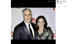 Verificación de Datos: Kamala Harris No Posó Para Una Foto Con Jeffrey Epstein