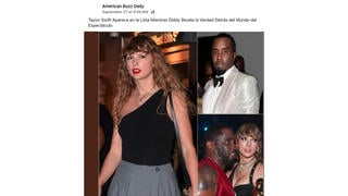 Verificación de Datos: Taylor Swift No Aparece en Lista Mientras Diddy Revela la Verdad Detrás del Mundo del Espectáculo