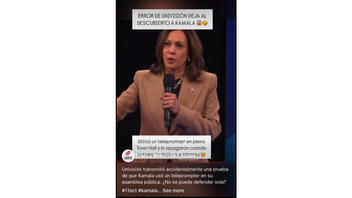 Verificación de Datos: Kamala No Usó Teleprompter En Pleno Town Hall de Univision