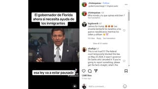 Verificación de Datos: Gobernador de Florida No ha Pausado Ley Anti-Inmigrante por Reconstrucción Luego de Helene y Milton