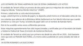 Verificación de Datos: Texas Reporta Una Queja por Cambio de Voto -- NO Demuestra Fraude Electoral