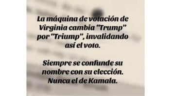 Verificación de Datos: Error Tipográfico en Máquina de Votación NO Anula Votos en Virginia 