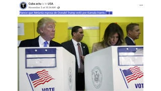 Verificación de Datos: Fotografía de los Trump Votando NO es de la Elección Presidencial 2024