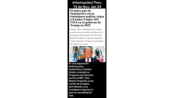 Verificación de Datos: Estados Unidos No ha Extendido su Programa de Exención de Visas a Otro País en Sudamérica 