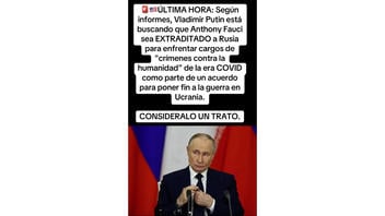 Verificación de Datos: No hay Evidencia de que Putin Busque la Extradición de Fauci a Rusia -- No Existe Tratado con EE. UU.