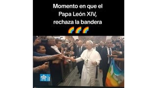 Verificación de Datos: Video no Muestra al Papa León XIV Rechazando la Bandera LGBT+ -- Es la Bandera "PACE" de la Paz y no Aparece Rechazándola
