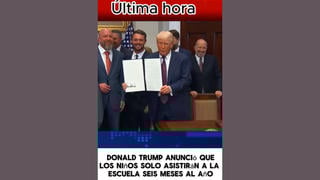Verificación de Datos: El Presidente Trump No Anunció Año Escolar de Solo Seis Meses 
