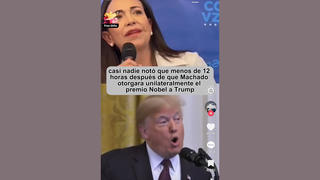 Verificación de Datos: El Premio Nobel No ha Sancionado a María Corina Machado o al Presidente Trump por Regalo de Medalla