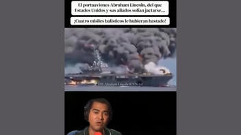 Verificación de Datos: Video NO Muestra al USS Abraham Lincoln en Llamas Tras Ataque Iraní -- EE.UU. Niega el Ataque