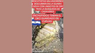 Verificación de Datos: No Hay Evidencia de que Rescatistas Salvadoreños Hallaron una Cueva con Lingotes de Oro en La Guaira -- Video es de IA