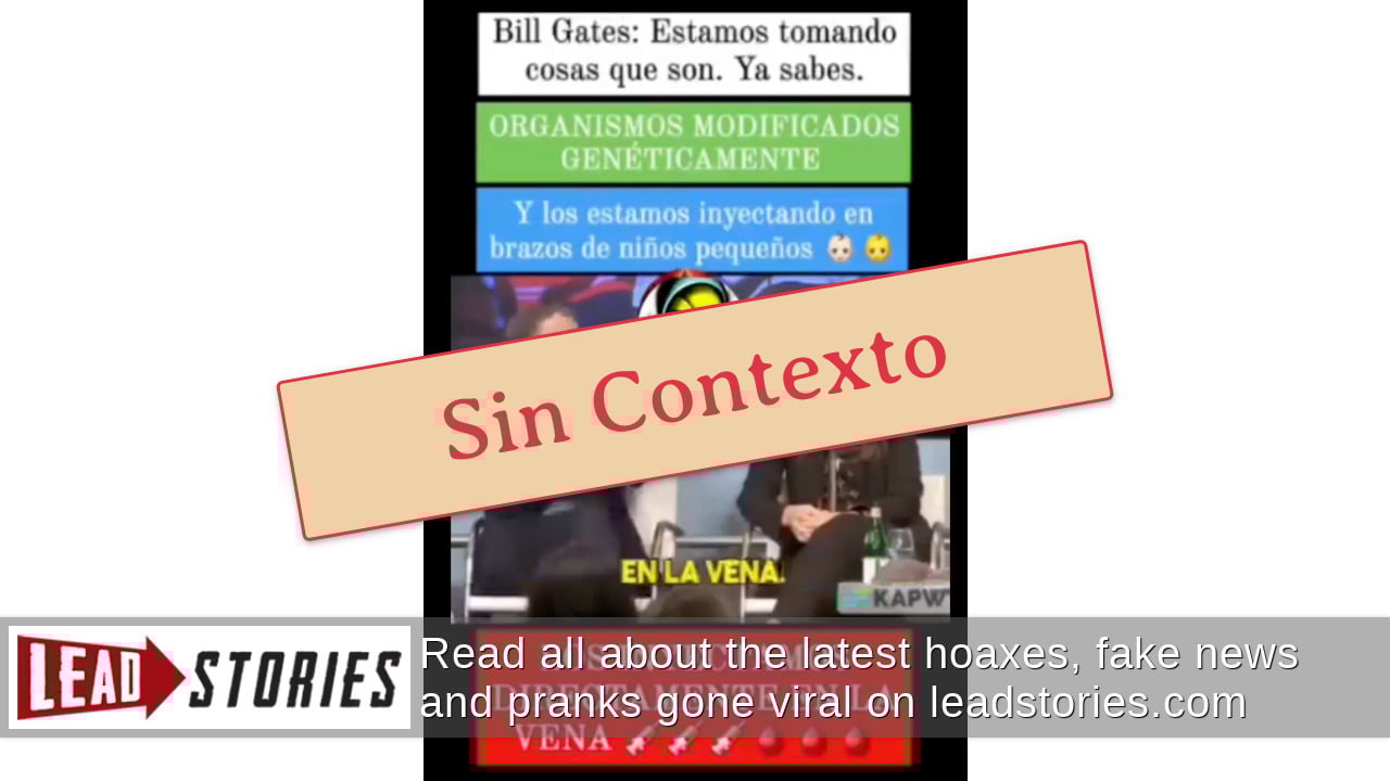 Verificación de Datos Bill Gates NO Está Inyectando Organismos